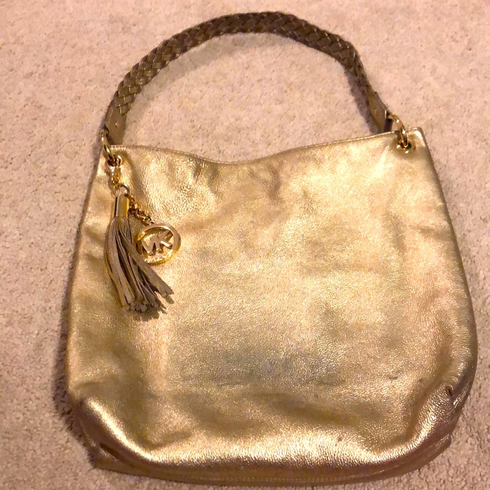 Gold Michael Kors bag
